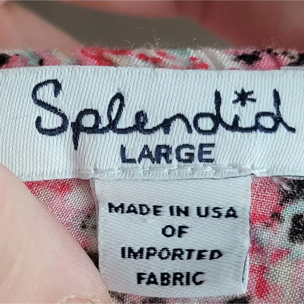 Splendid Pink Floral Mini Dress, Sz L - Picture 4 of 5